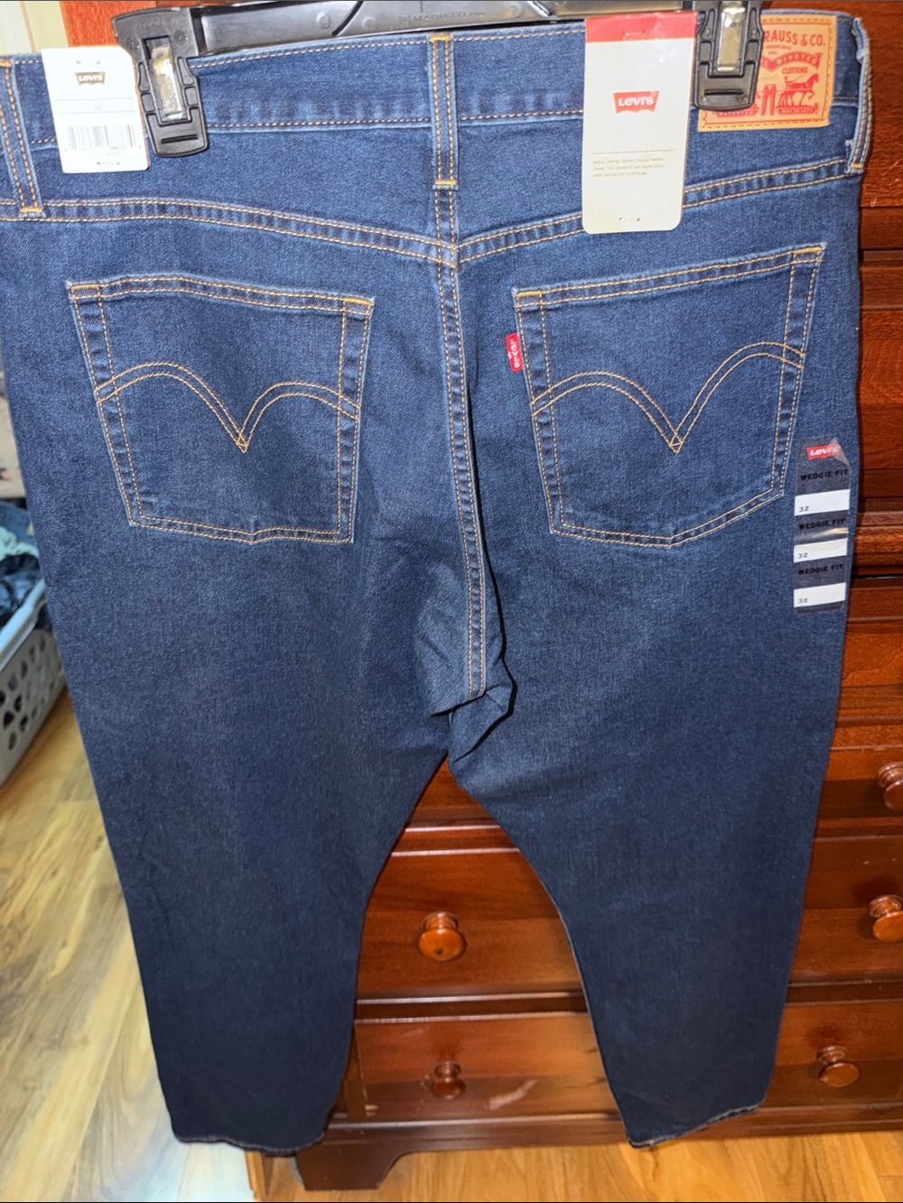 Levi's Women's Boyfriend Jeans in Dark Blue Denim